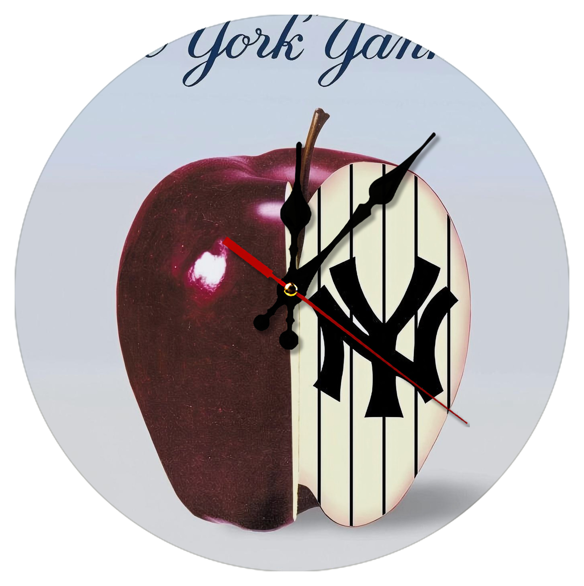 New York Yankees 202 Silent Round Wall Clock – Modern & Stylish DIY Design, Durable Wood Construction, Easy To Install – Perfect For Office, Bedroom, Living Room, And More